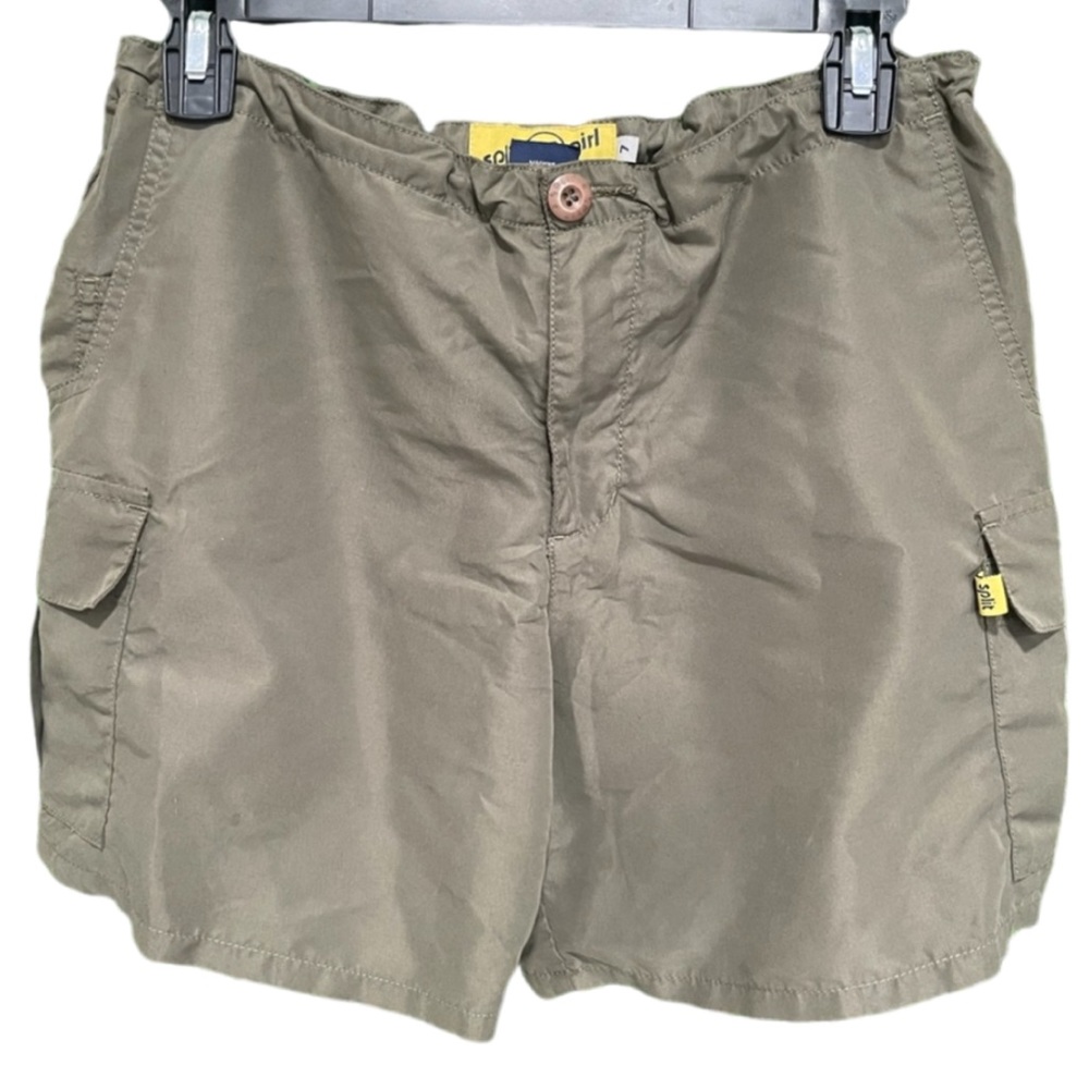 Split Girl Juniors medium Cargo style shorts Army Olive Green